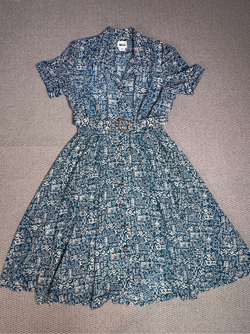 VTG Leslie Faye 90’s Tea Dress 18 Midi Cottagecore Modest Praire Graphic